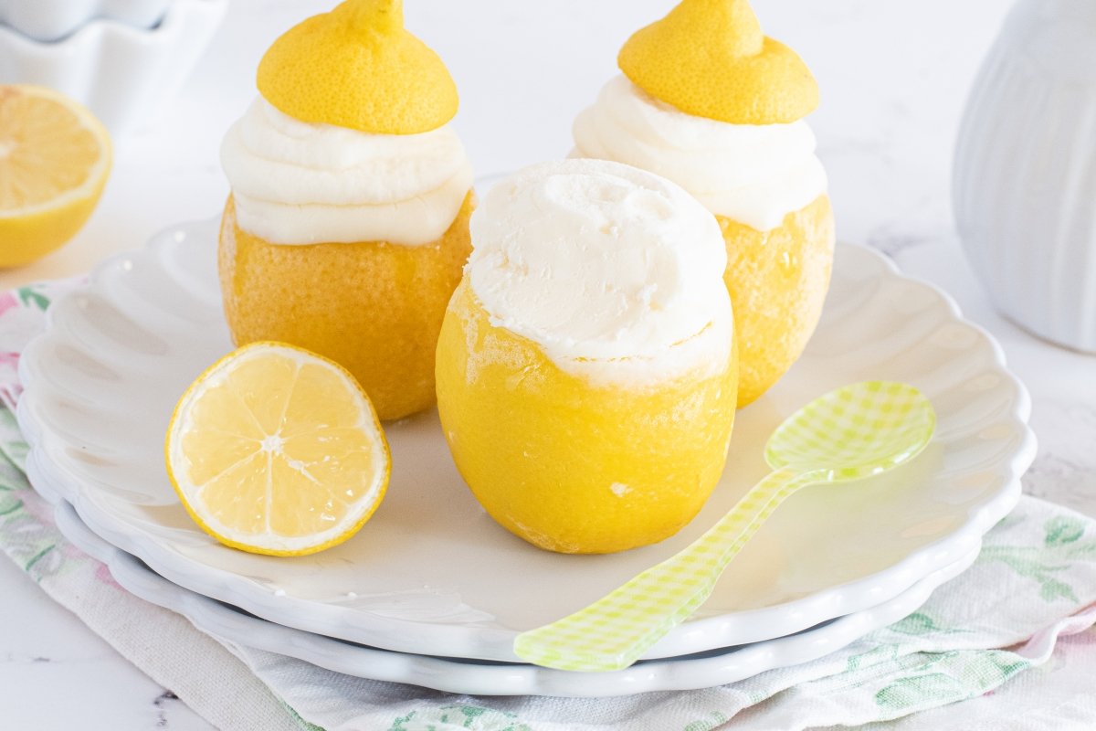 Textura del limón helado