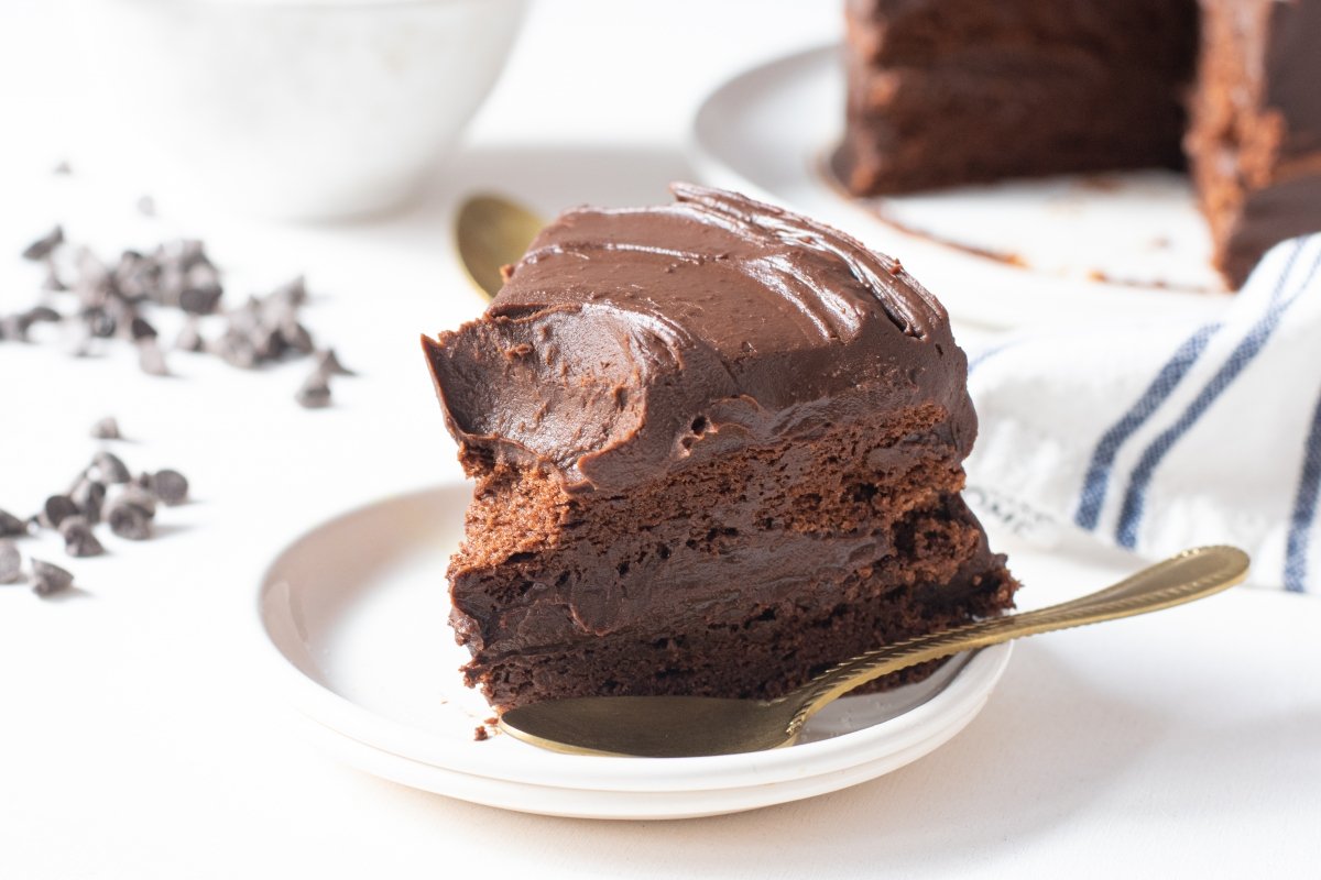 Textura del pastel de chocolate