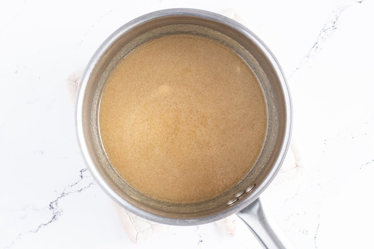 Toffee preparado en el cazo