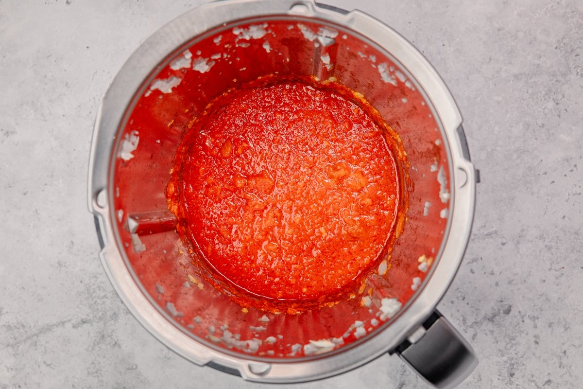 Tomate para macarrones con chorizo en Thermomix