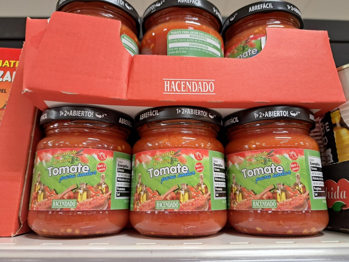 Tomate para untar Hacendado con aceite de oliva