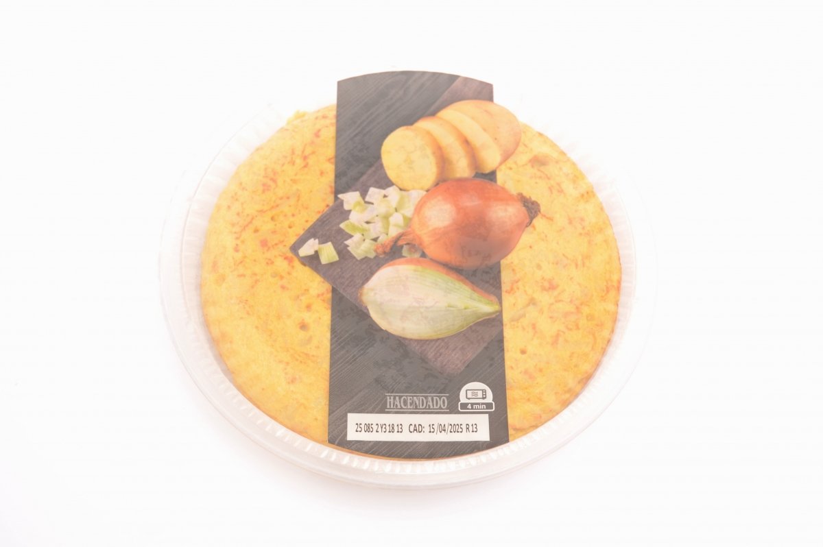 Tortilla de patata con cebolla envasada de Mercadona