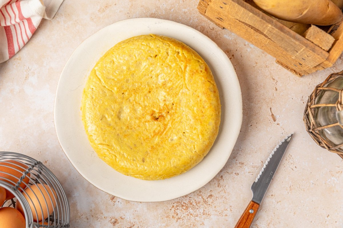 Tortilla de patata en Thermomix preparada