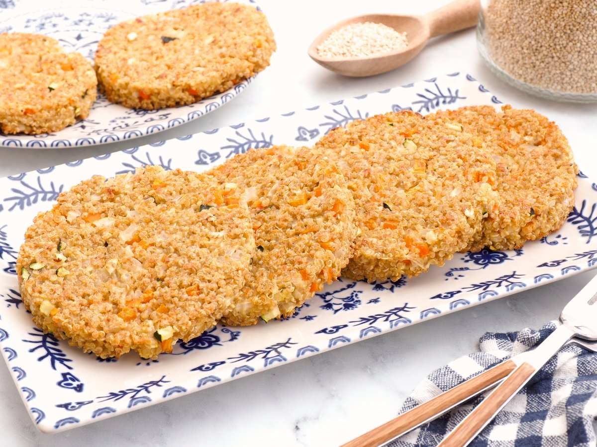 Tortitas de quinoa listas para servir