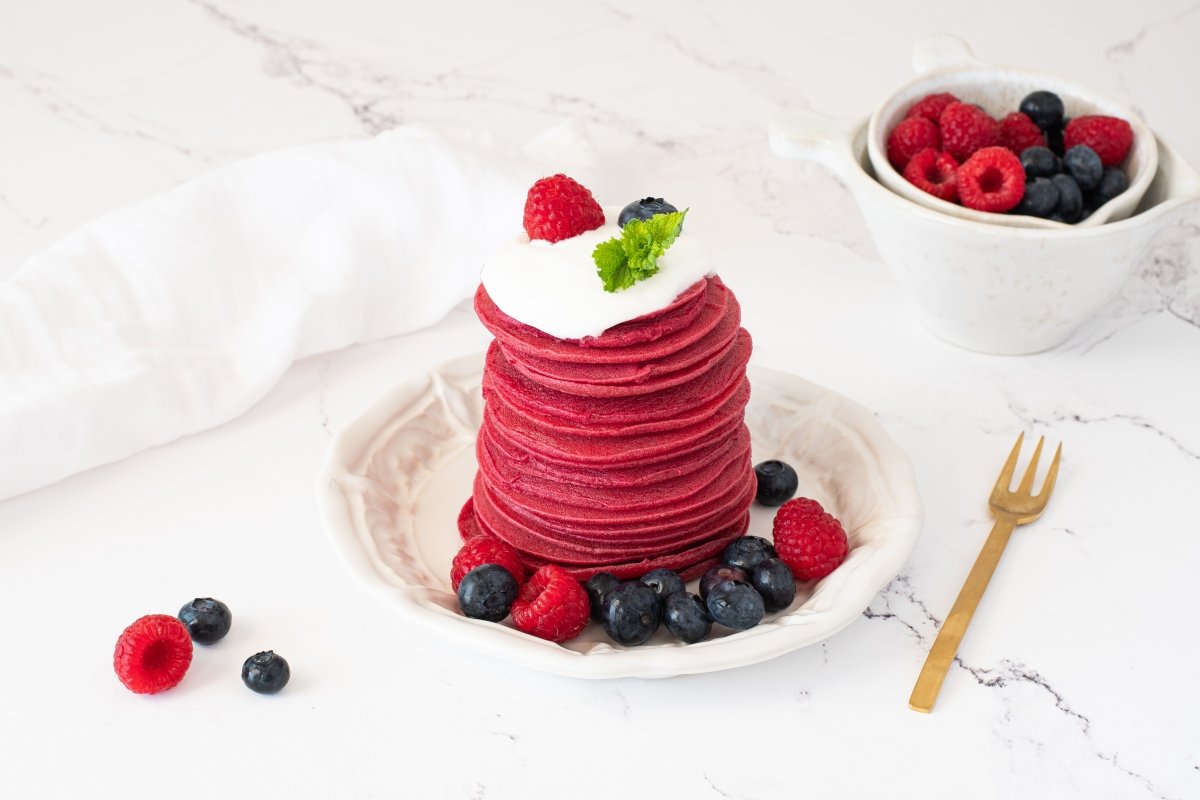 Tortitas de remolacha listas para servir