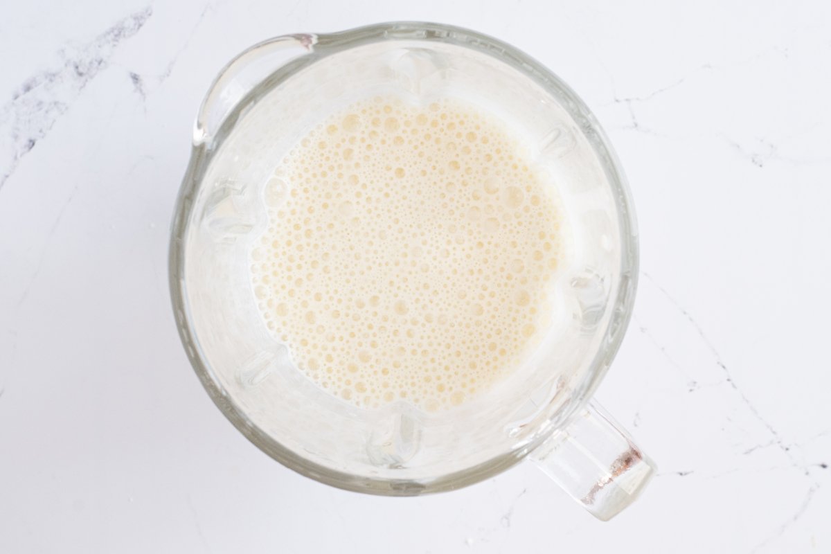 Trituramos el sorbete de piña