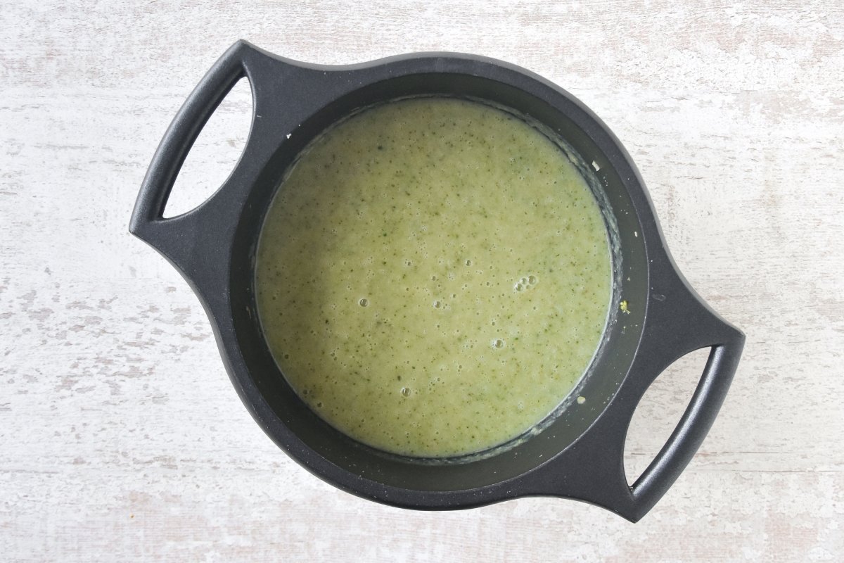 Trituramos la crema de brócoli