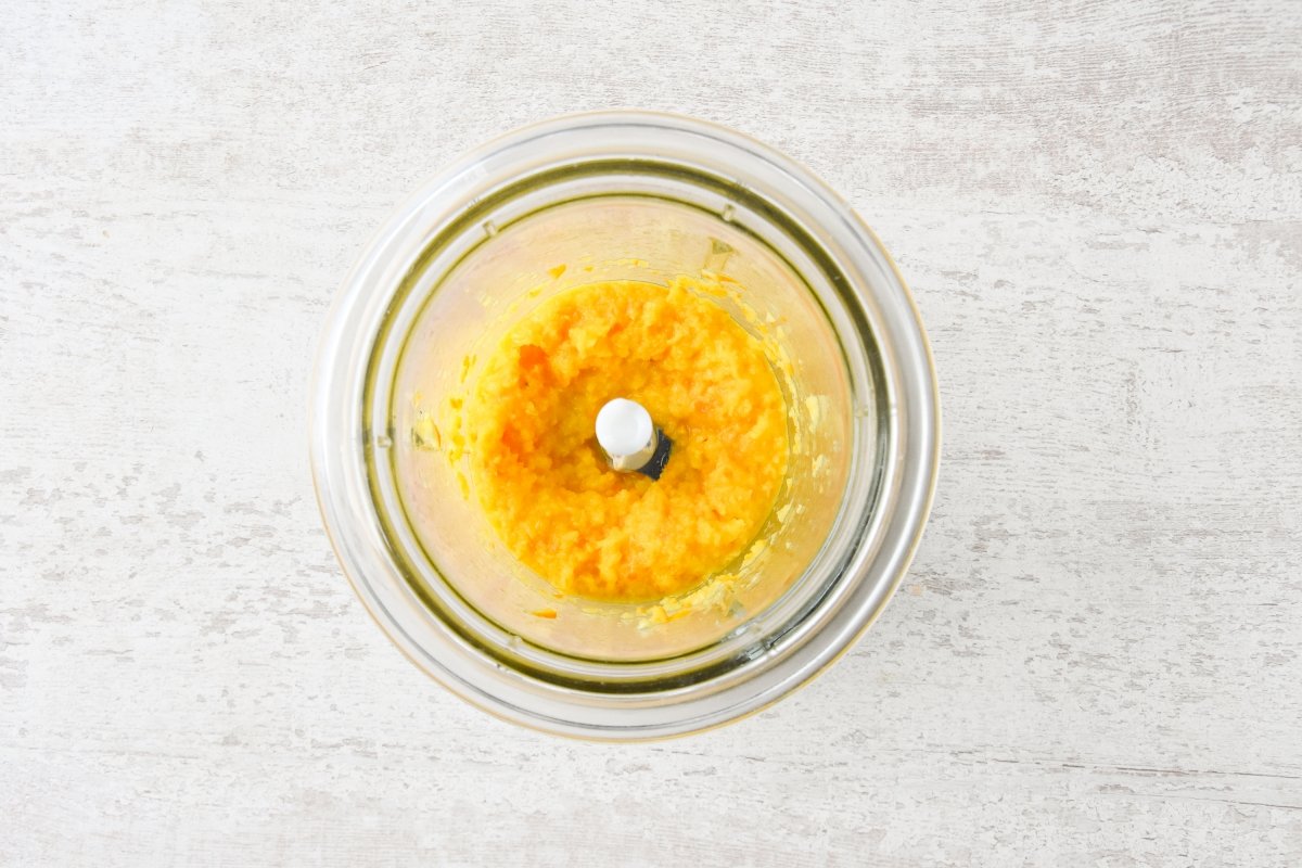 Trituramos la naranja entera