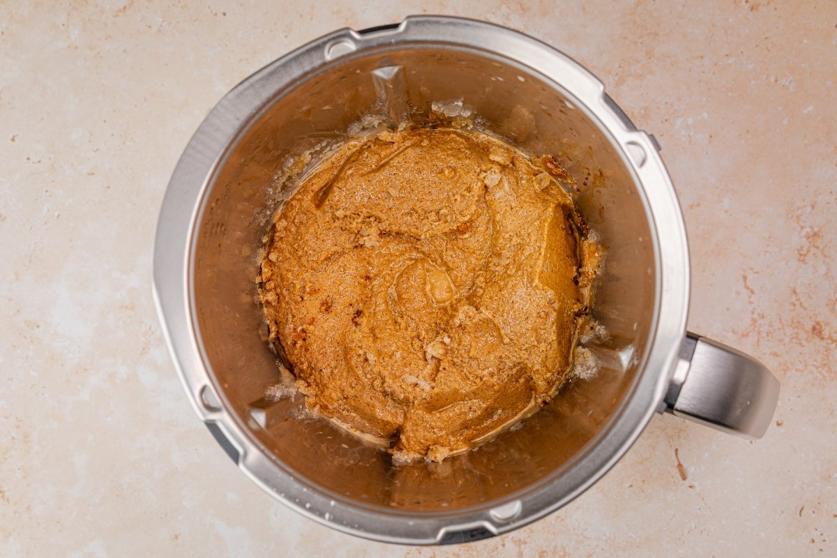 Triturando el sorbete de café