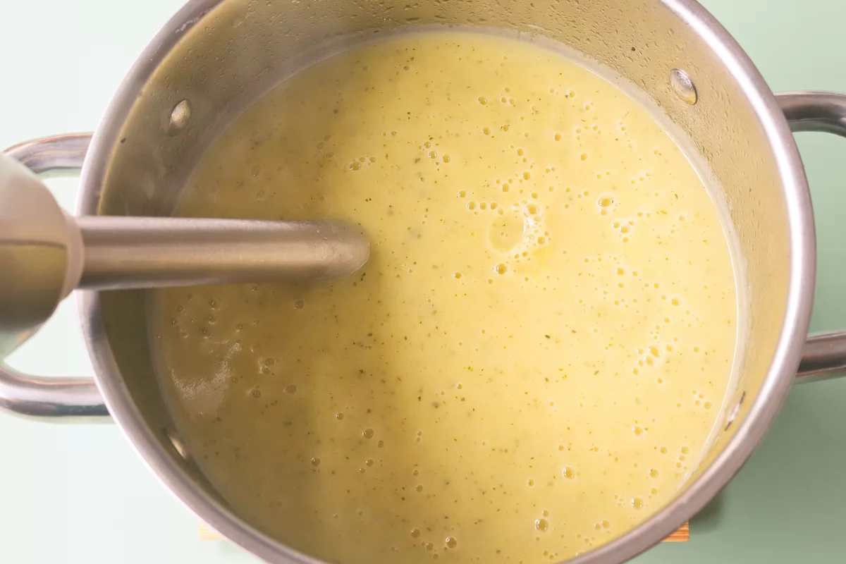 Crema de calabacín 7 triturar crema de calabacín *