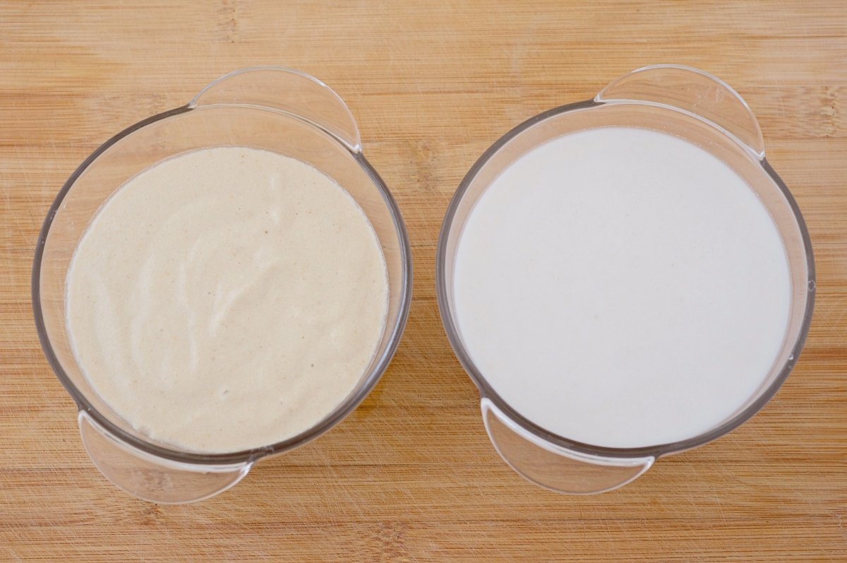 Triturar el arroz y lentejas para dosa