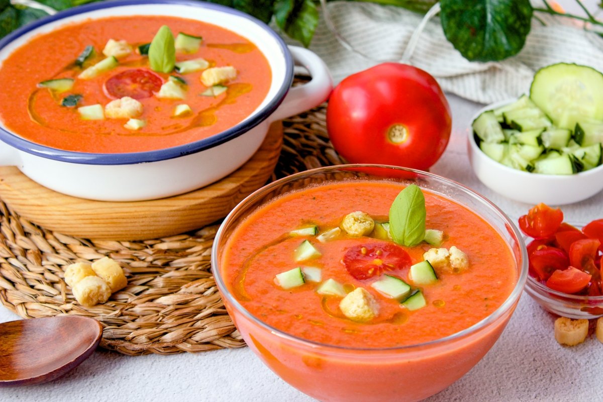 Una cazuela de gazpacho
