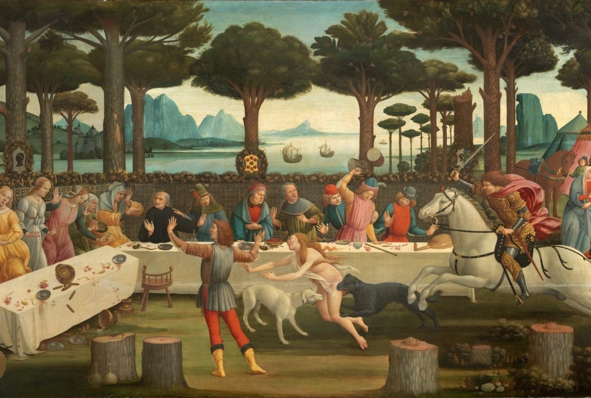 Una obra pictórica que representa la Santa Cena