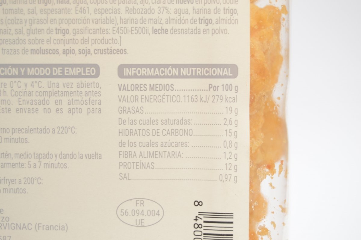 Valor nutricional de los nuggets de Mercadona con salmón