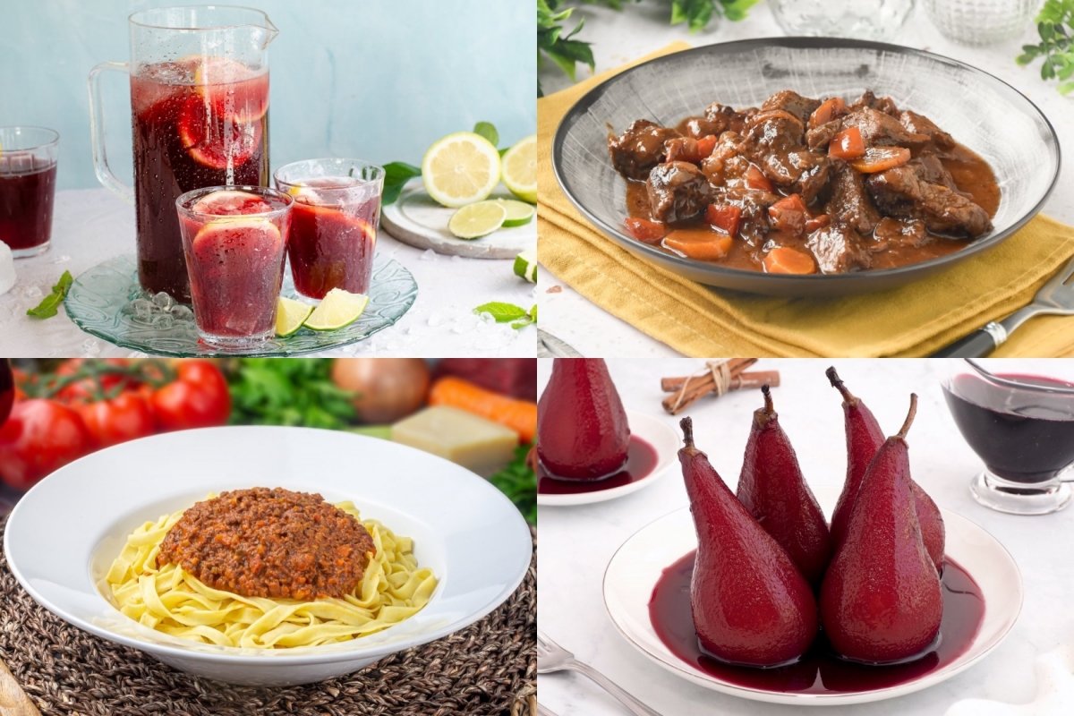 Recetas con vino tinto