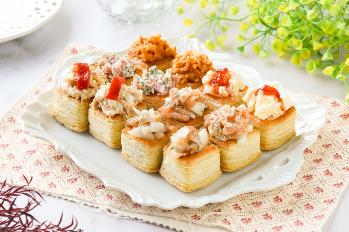 Volovanes rellenos caseros