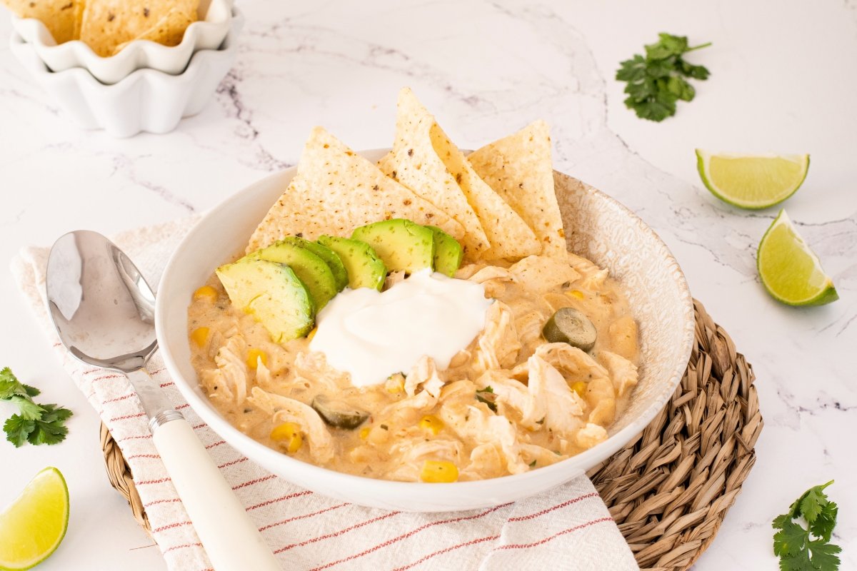 White Chicken Chili recién hecho