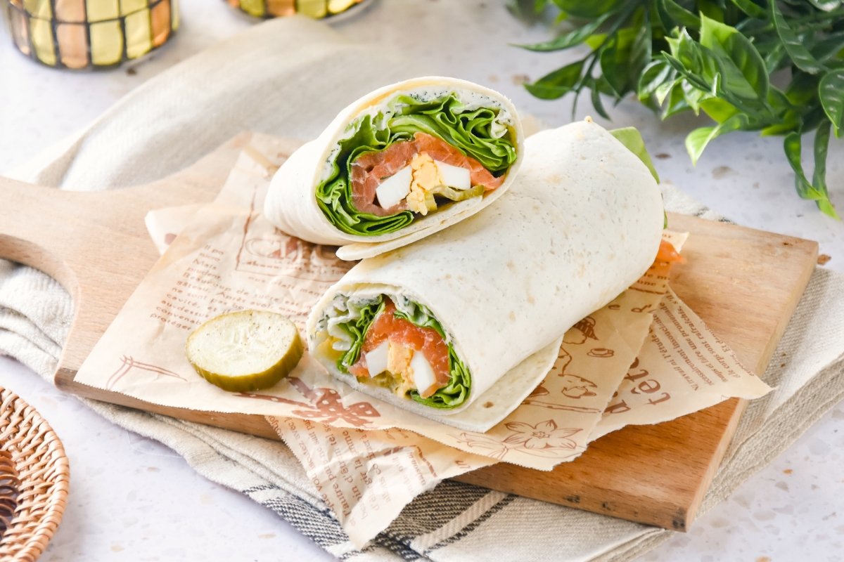 Wrap de salmón casero