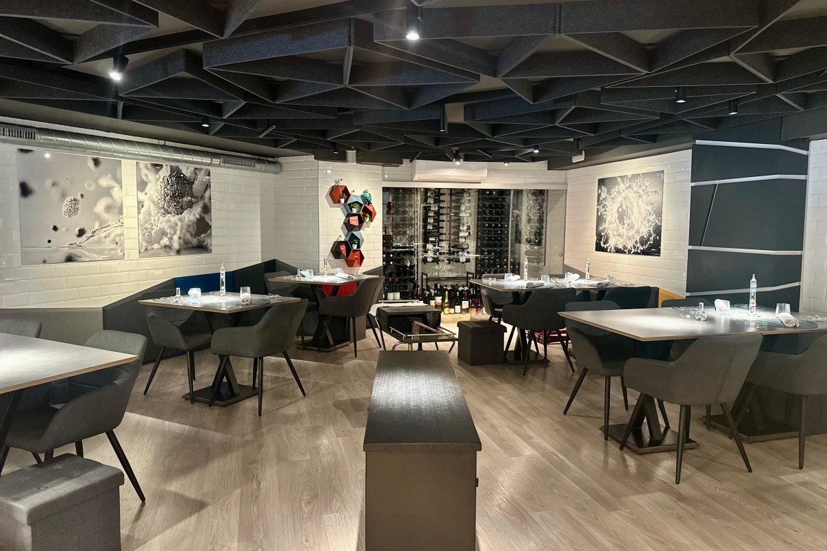 Zona de laboratorio del restaurante Alquimia